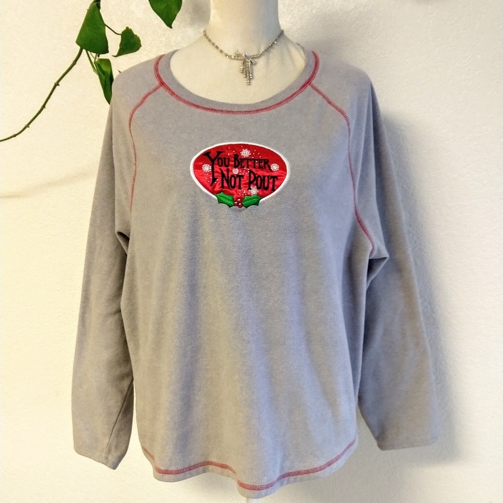 Mary Engelbreit Xmas Fleece Pullover Sweatshirt